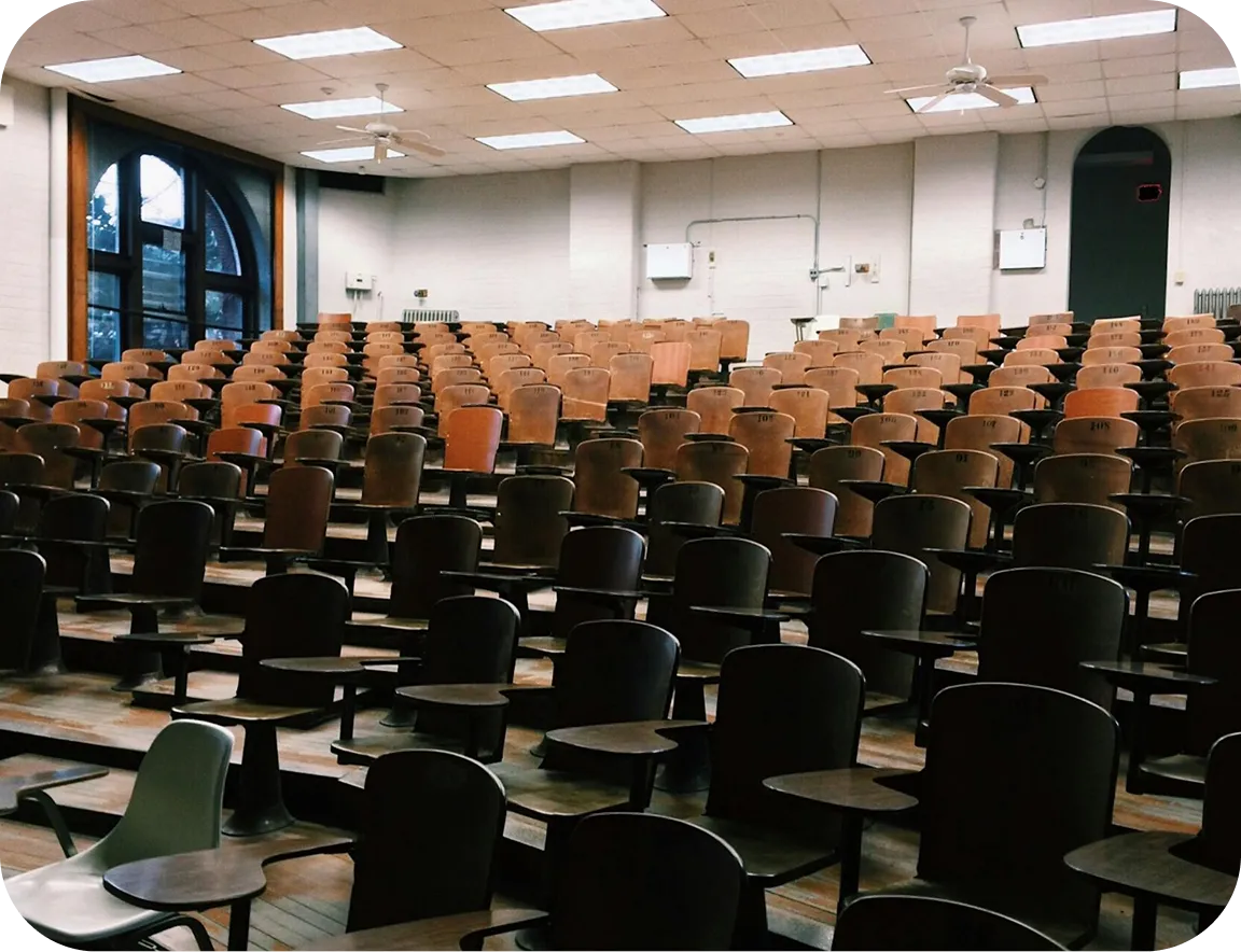 An empty lecture hall