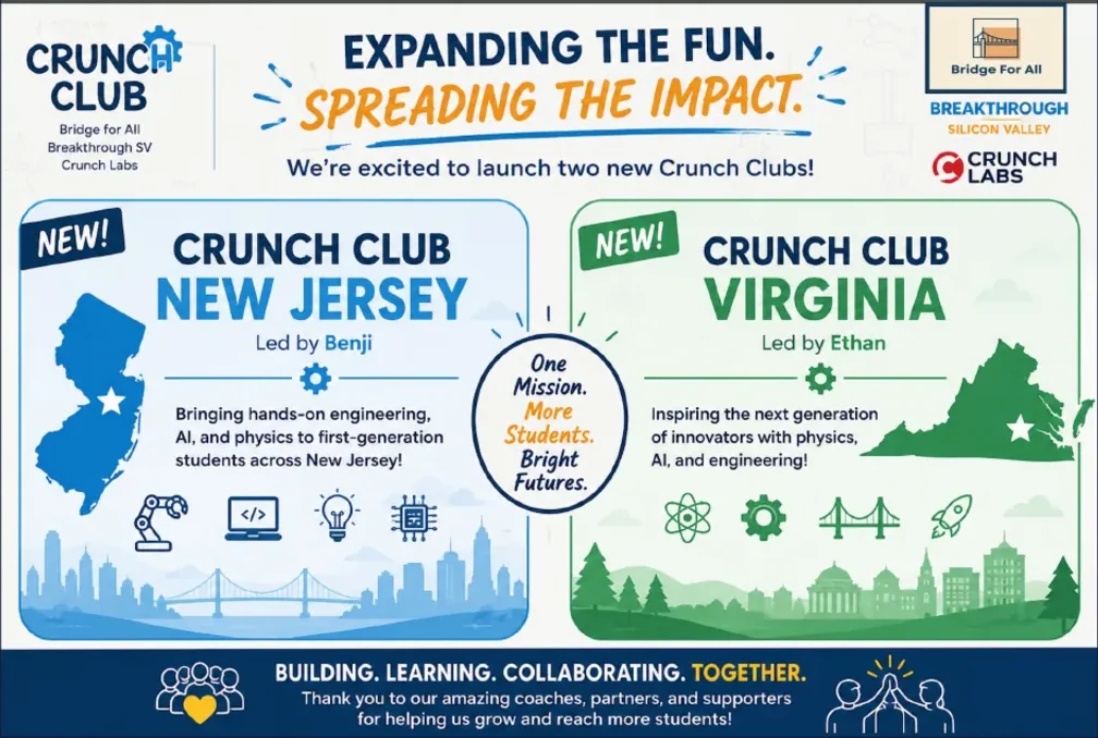 Announcing Crunch Club New Jersey, led by Benji, and Crunch Club Virginia, led by Ethan